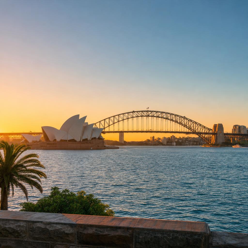 Sydney Harbour with the Opera House and Harbour Bridge